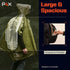 PREPARED4X Emergency Rain Poncho with Mylar Blanket Liner - Survival Blankets for Car - Heavy Duty, Waterproof Camping Gear...